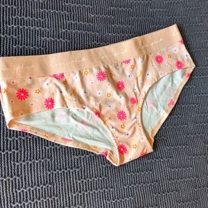 NWT VS Logo Hipster Panty Pink Floral Sz XL